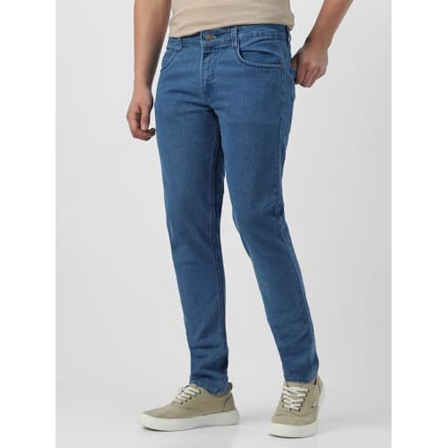 Neostreak Men's Slim Fit Stretchable Low Rise Jeans (Ej-Lblu Light Blue_32