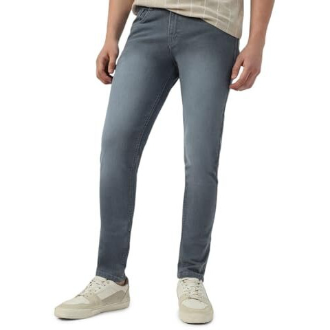 Neostreak Men's Slim Fit Stretchable Jeans (Neohps-Lgrey Light Grey_34)