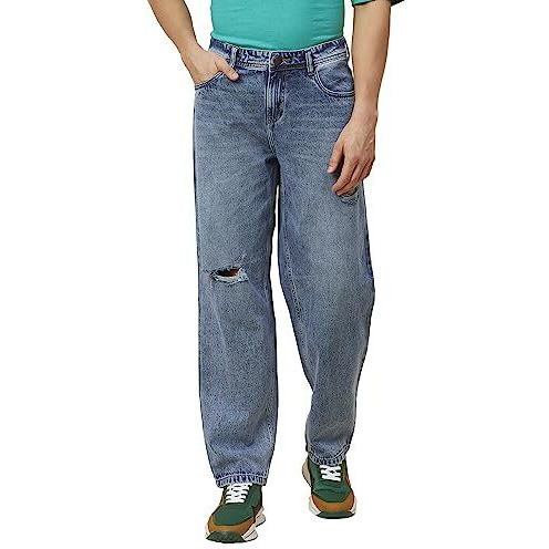 High Star Men's Regular Fit Stretchable Jeans (Hsmjns23009_2_Blue_30)