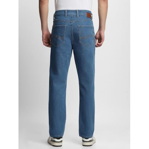 Dennis Lingo Men's Full Length Cotton Poly Stretch Washed Straight Fit Jeans (Indigo13, 32)