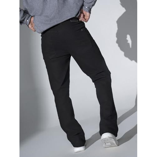 Hubberholme Men Black Regular Boot Cut Fit Jeans