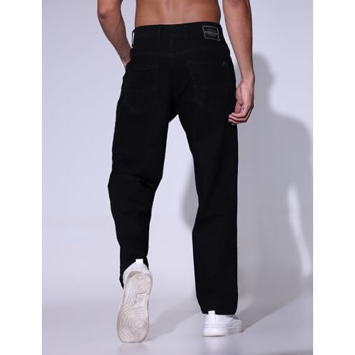 Hubberholme Men Black Regular Loose Fit Jeans Hhmjnw23503A_Bk_32