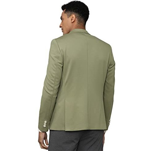 Allen Solly Men's Single Breasted-2 Button Slim Blazer (Asbzmslfm02897_Olive