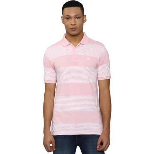 Allen Solly Men's Regular Fit T-Shirt (Askpcurgf780457_Pink 2Xl)
