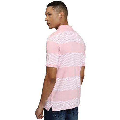 Allen Solly Men's Regular Fit T-Shirt (Askpcurgf780457_Pink 2Xl)