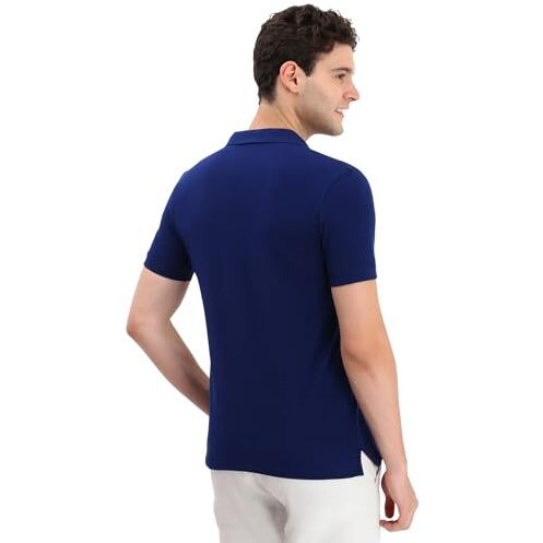 Allen Solly Men's Cotton Regular Fit T-Shirt (Askpcurgft72809_Navy M)
