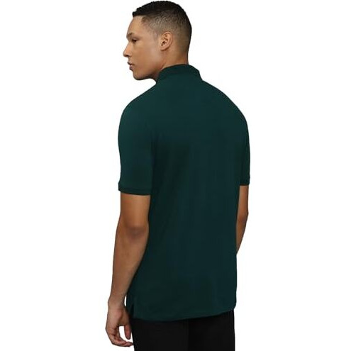 Allen Solly Men's Solid Regular Fit T-Shirt (Askpcurgp770254_Green Xl)