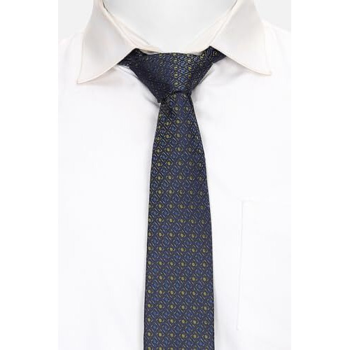 Allen Solly Men Navy Embroidered Formal Ties