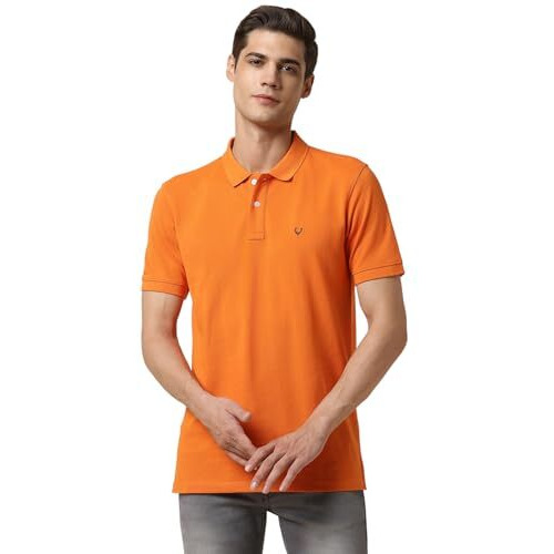 Allen Solly Men's Regular Fit T-Shirt (Askpcurgfh12766_Orange