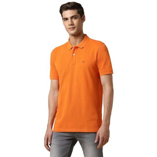 Allen Solly Men's Regular Fit T-Shirt (Askpcurgfh12766_Orange