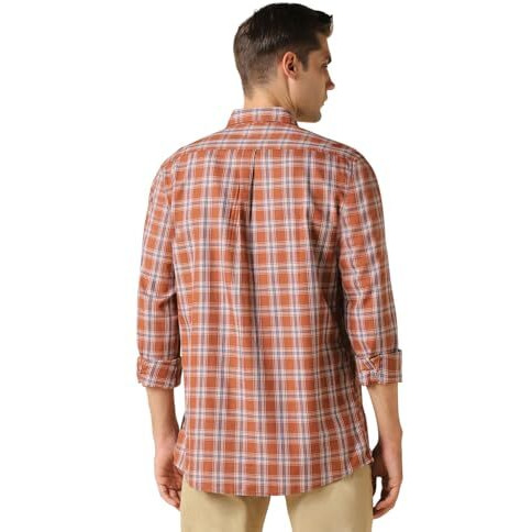 Allen Solly Men's Regular Fit Shirt (Alsfvcufm77335_Brown_40