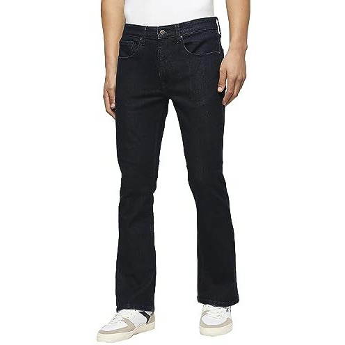 Pepe Jeans Men's Mid Rise Bootcut Fit Jeans Blue
