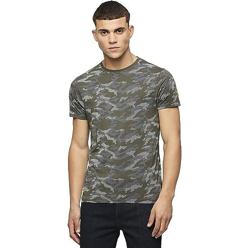 Pepe Jeans Men's Slim Fit Printed T-Shirts Olive
