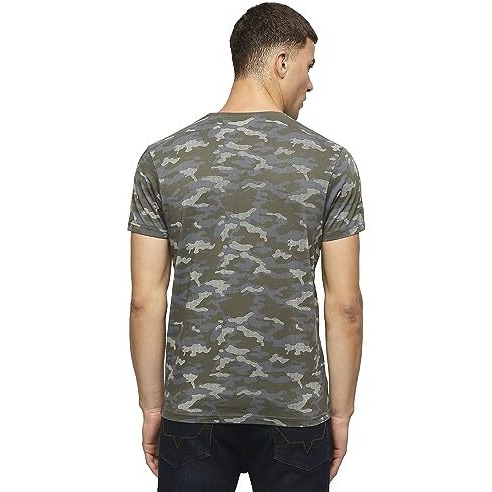 Pepe Jeans Men's Slim Fit Printed T-Shirts Olive