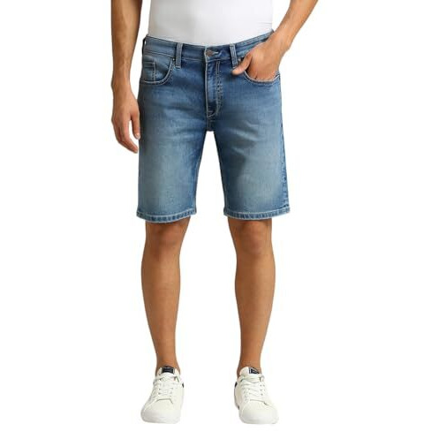 Pepe Jeans Men's Boyfriend Shorts (Pm801137J67_Med Used_Light Indigo Blue
