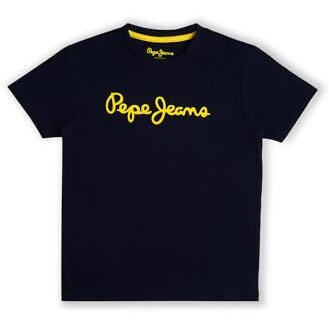 Pepe Jeans Boy's Letter Print Regular Fit T-Shirt (Pb503818_Navy