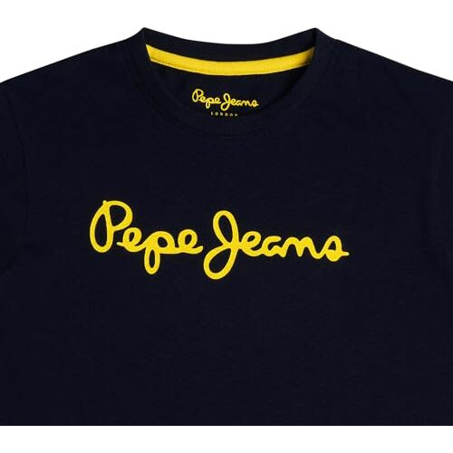 Pepe Jeans Boy's Letter Print Regular Fit T-Shirt (Pb503818_Navy