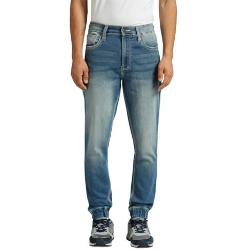 Pepe Jeans Men's Mid Rise Joggers Fit Jeans Blue