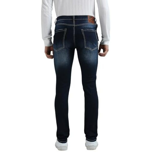 Pepe Jeans Men's Mid Rise Slim Fit Jeans Dark Used