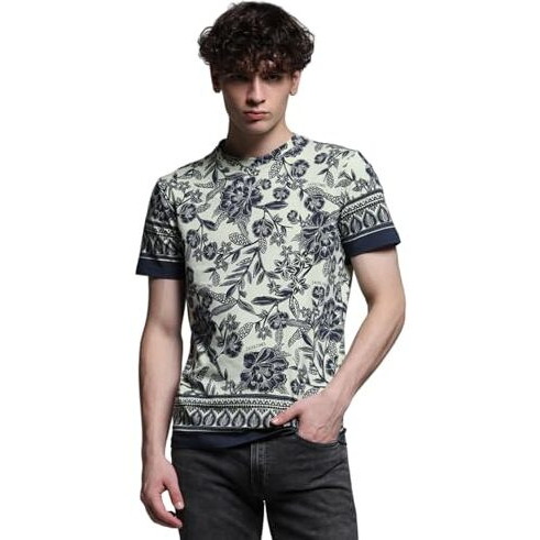 Jack & Jones Men Slim Fit Green Tshirt