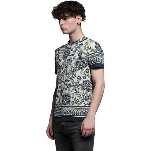 Jack & Jones Men Slim Fit Green Tshirt