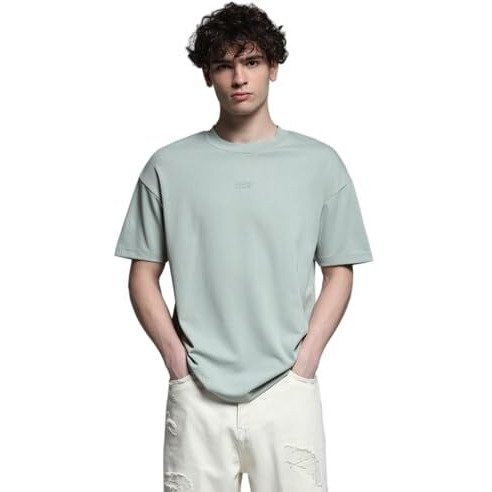 Jack & Jones Men Slim Fit Green Tshirt