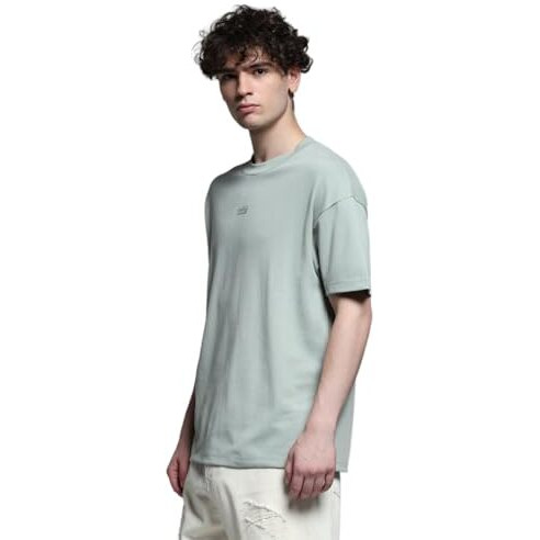Jack & Jones Men Slim Fit Green Tshirt