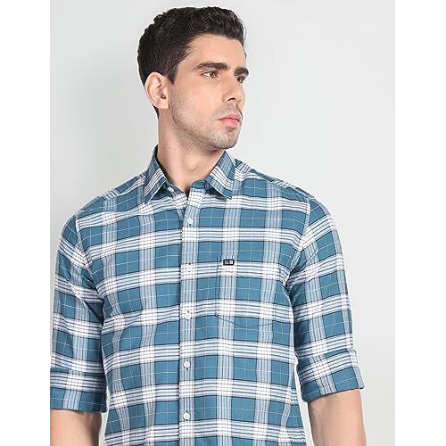 Arrow Men's Slim Fit Shirt (Asadosh02241_Blue