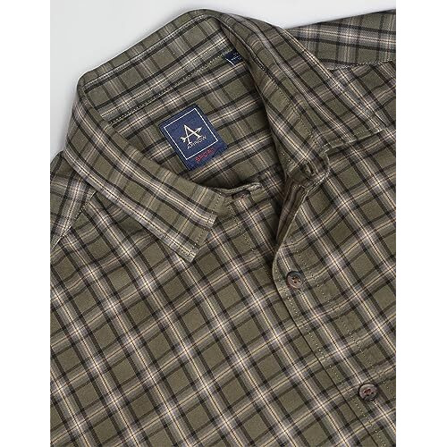Arrow Men's Slim Fit Shirt (Asadosh02253_Olive Green