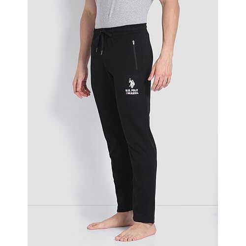 U.S. Polo Assn. Solid Lr006 Lounge Track Pants - Pack Of 1 (Black M)