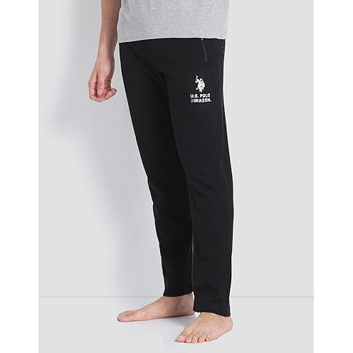 U.S. Polo Assn. Solid Lr006 Lounge Track Pants - Pack Of 1 (Black M)