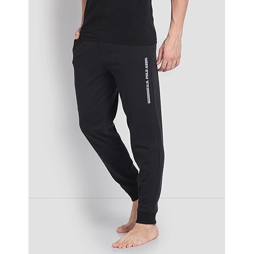 U.S. Polo Assn. Solid Lj001 Joggers - Pack Of 1 (Black L)