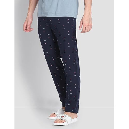 U.S. Polo Assn. Men Signature Print Lp002 Lounge Classic Pants-Pack Of 1 (Navy L), Mid Rise