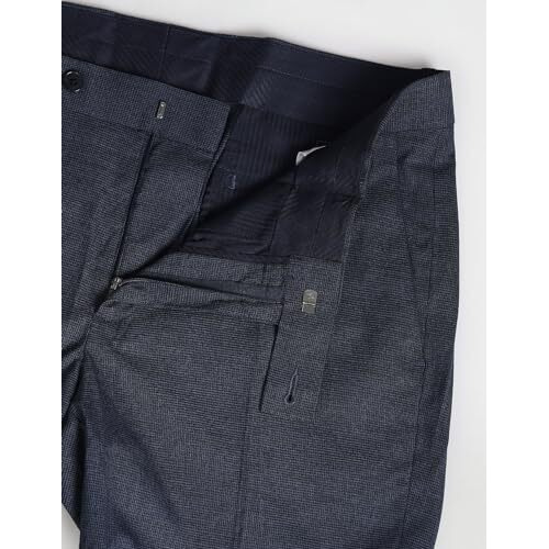 Arrow Men's Solid Tailored Fit Polyester Formal Trouser Blue, Mid Rise, 32