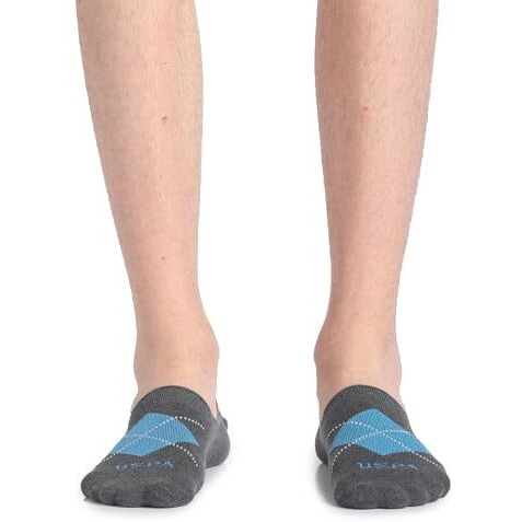 U.S. Polo Assn. Men Cotton Silicone Grip No Show I646 Socks - Pack Of 3 Anthra Mel,Navy,Black, Assorted