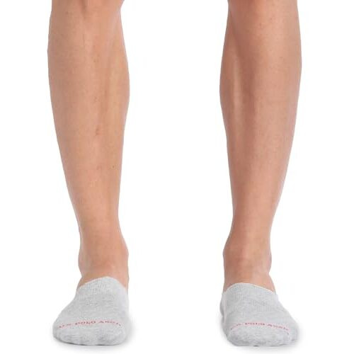 U.S. Polo Assn. Men Cotton Silicone Grip No Show I646 Socks - Pack Of 3 Grey Mel,Navy,Black