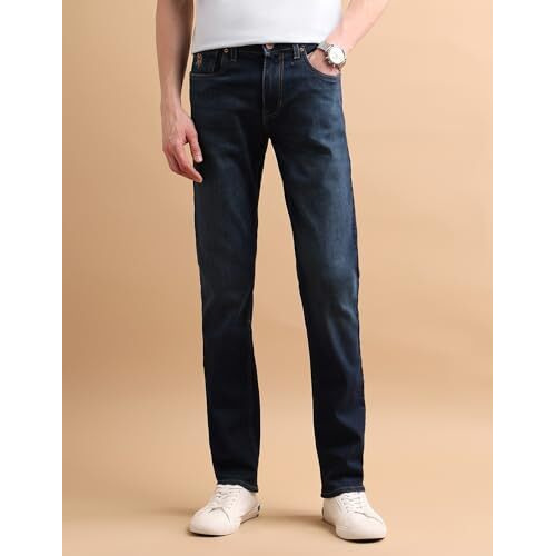 U.S. Polo Assn. Men's Slim Mid Rise Jeans (Udjeno1283 Blue