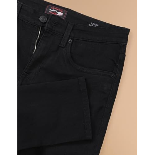 U.S. Polo Assn. Men's Mid Rise Tapered Jeans (Udjeno1285 Black, 32