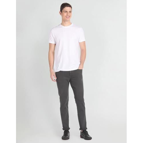 U.S. Polo Assn. Men's Slim Mid Rise Jeans (Udjeno1289 Grey, 34