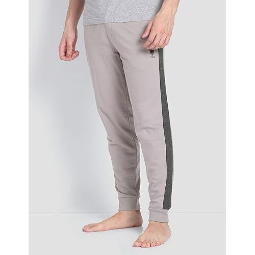 U.S. Polo Assn. Contrast Panel Tapered Oj001 Lounge Joggers - Pack Of 1 (Ash M)