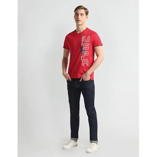 U.S. Polo Assn. Men's Plaid Slim Fit Shirt (Udtsh1895_Red