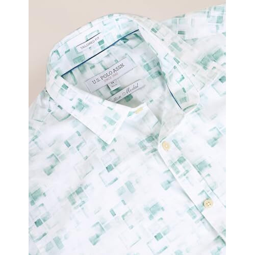 U.S. Polo Assn. Men's Plaid Regular Fit Shirt (Ussht1969_Mint