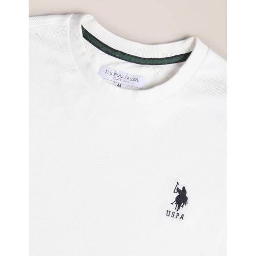 U.S. Polo Assn. Men's Solid Slim Fit T-Shirt (Ustsh1756_White
