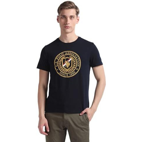 U.S. Polo Assn. Men's Plaid Slim Fit T-Shirt (Ustsh1847_Navy