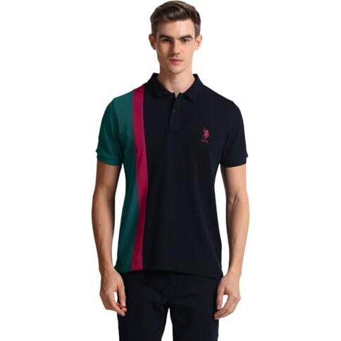 U.S. Polo Assn. Men's Slim Fit Polo Shirt (Ustsh1889_Navy