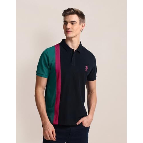 U.S. Polo Assn. Men's Slim Fit Polo Shirt (Ustsh1889_Navy