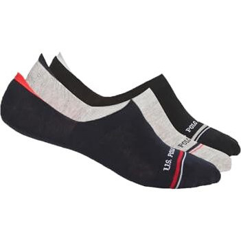 U.S. Polo Assn. Men's Mens Cotton Aloe Finish No Show Es001 Regular Socks - Pack Of 3, Multicolored