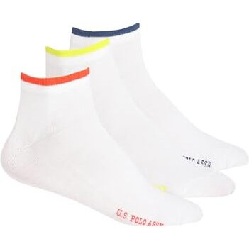 U.S. Polo Assn. Cotton Mens Ankle Length Stretch Es003 Socks - Pack Of 3, White