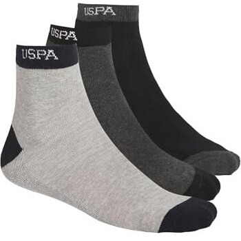U.S. Polo Assn. Men Cotton Ankle Length Terry Finish Es005 Socks - Pack Of 3, Multicolour, Free Size