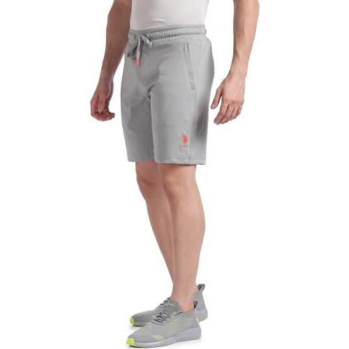 U.S. Polo Assn. Men's Hybrid Shorts (As001-Pl_Ghost Grey